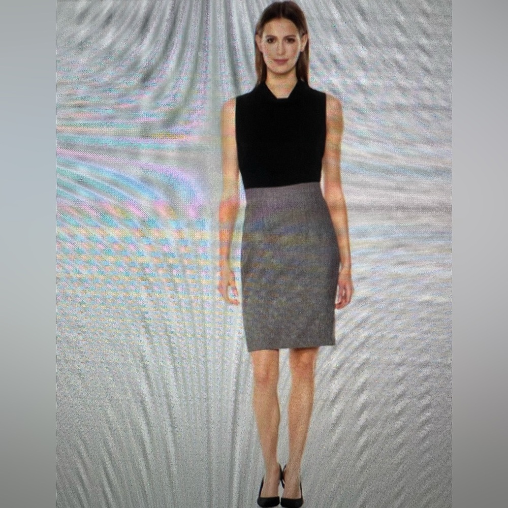 Nine West Gray Knee-Length Pencil Skirt for Work